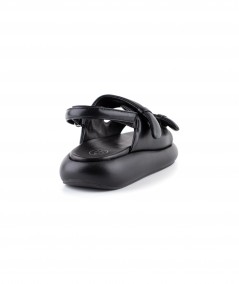 Sandali in pelle soft nera