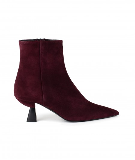 Stivaletto in camoscio bordeaux