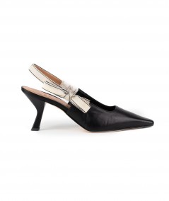 Sandalo chanel in pelle nera