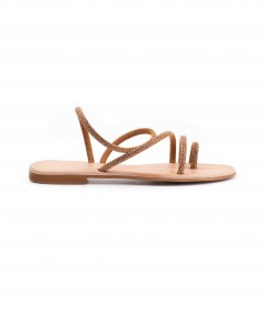 Sandalo bronze con micro strass