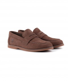 Mocassino in camoscio marrone