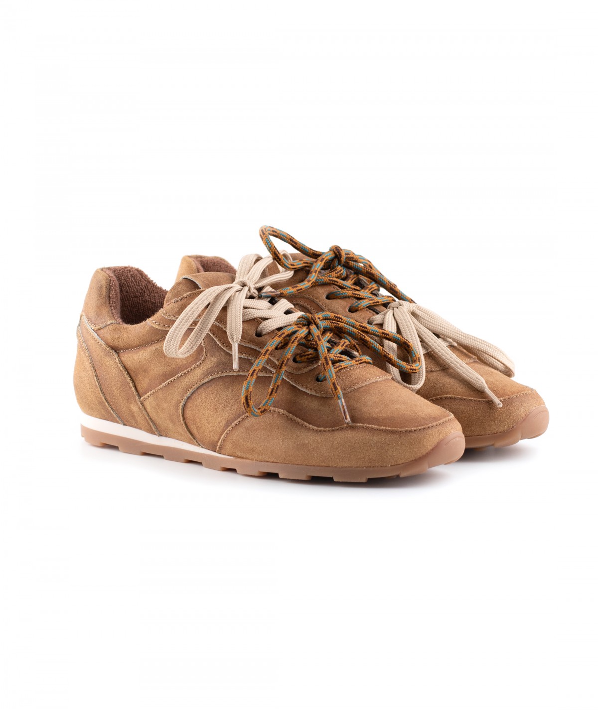 Sneaker in camoscio cuoio