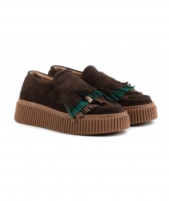 Mocassino in camoscio marrone