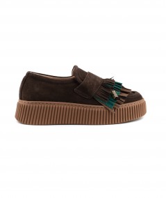 Mocassino in camoscio marrone