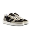 Sneaker in camoscio beige e testa di moro