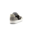 Sneaker in camoscio beige e testa di moro
