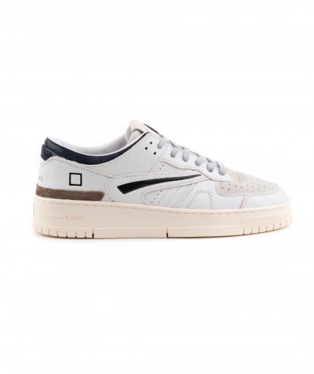 Sneaker in camoscio avorio e pelle bianca