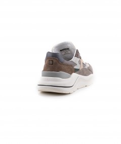 Sneaker in camoscio grigio e tessuto tecnico grigio