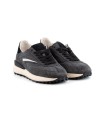 Sneaker in camoscio e tessuto tecnico grigio