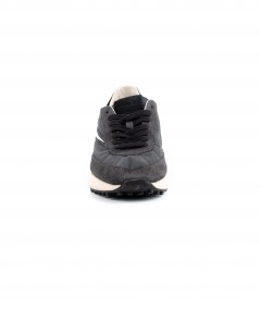 Sneaker in camoscio e tessuto tecnico grigio