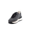 Sneaker in camoscio e tessuto tecnico grigio