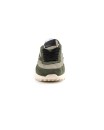 Sneaker in camoscio e tessuto tecnico verde militare