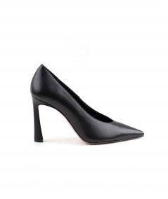 Décolleté in pelle nera