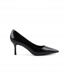 Décolleté in pelle nera