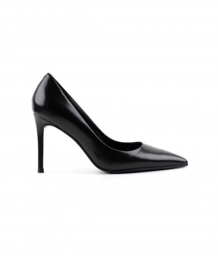 Décolleté in pelle nera
