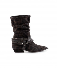 Stivaletto animalier testa di moro