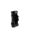 Stivaletto in pelle nera con frange