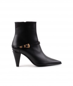 Stivaletto in pelle nera