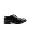 Stringata in pelle nera