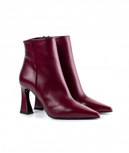 Stivaletto in pelle bordeaux