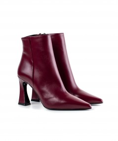 Stivaletto in pelle bordeaux