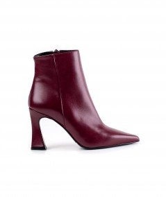 Stivaletto in pelle bordeaux