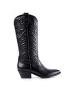 Stivale texano in pelle nera