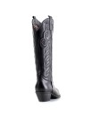 Stivale texano in pelle nera