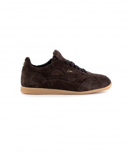 Sneaker in camoscio cioccolato