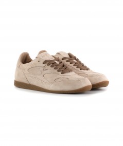 Sneaker in camoscio beige