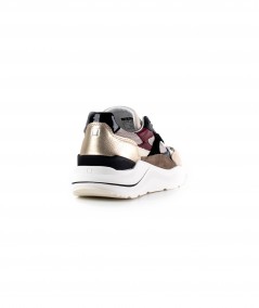 Sneaker in camoscio beige e nero
