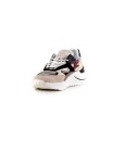Sneaker in camoscio beige e nero