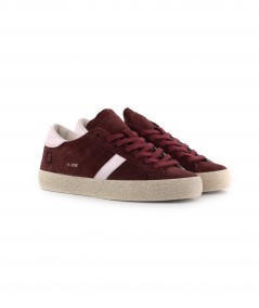 Sneaker in camoscio bordeaux