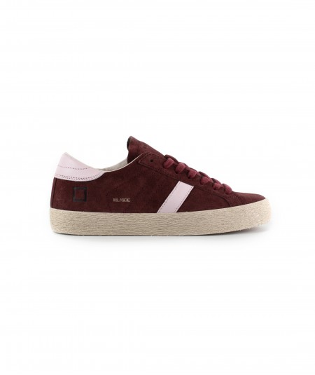 Sneaker in camoscio bordeaux