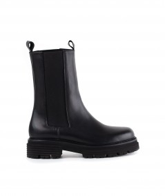 Boot in pelle nera