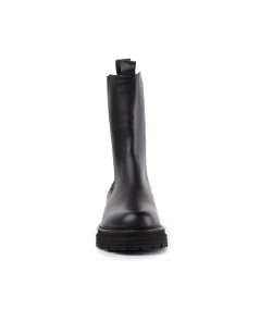 Boot in pelle nera