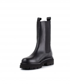 Boot in pelle nera