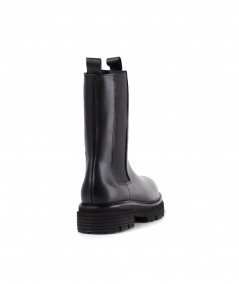 Boot in pelle nera