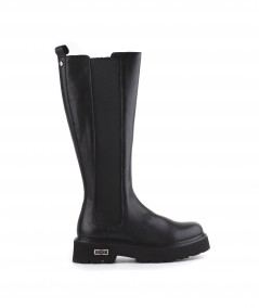 Boot in pelle nera