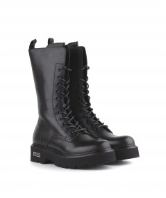 Anfibio midi in pelle nera