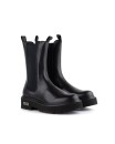 Boot midi in pelle nera