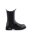 Boot midi in pelle nera
