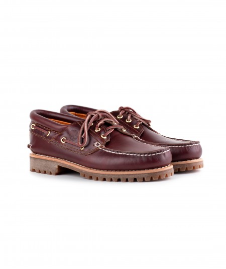 Mocassino stringato in pelle marrone