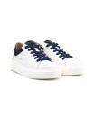 Sneaker in pelle bianca e blu