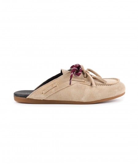 Sabot in camoscio beige