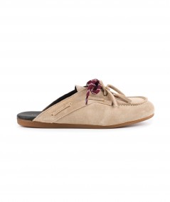 Sabot in camoscio beige