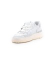 Sneaker in pelle bianca e argento