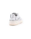 Sneaker in pelle bianca e argento