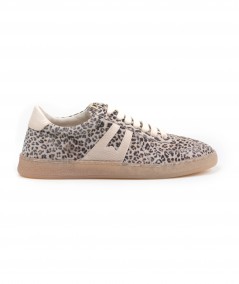 Sneaker in camoscio animalier