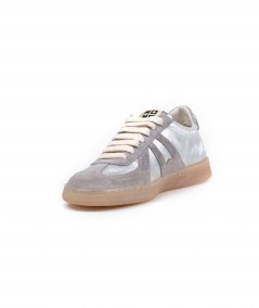 Sneaker MOMA in camoscio grigio e pelle argento - 30601A